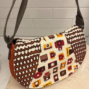 Handmade vintage camera purse